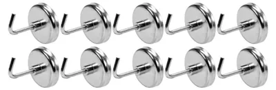 Produktbild von Haken magnetisch Halter Aufhänger 10tlg 35mm 30mm Topfmagnet Hakenmagnet Magnet