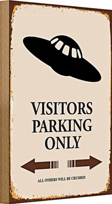 Produktbild von Holzschild Spruch 20x30cm Visitors Parking only all others