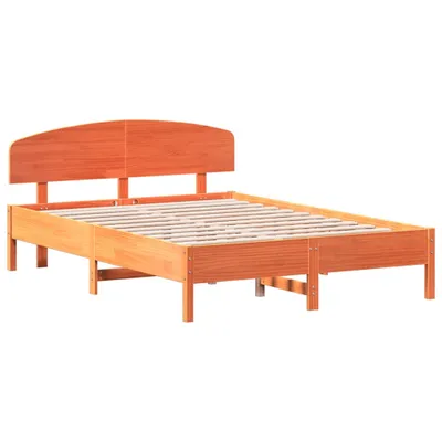 Produktbild von Massivholzbett ohne Matratze Wachsbraun 150x200 cm Kiefernholz