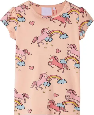 Produktbild von vidaXL Kinderpyjama mit Kurzen Ärmeln Hellorange 116