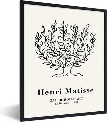 Produktbild von MuchoWow® Gerahmtes Poster Matisse - Baum - Natur - Alte Meister 60x80 cm - Poster mit Schwarzem Bilderrahmen Wandposter Rahmen Foto Bilder - Premium - Wanddeko Wohnzimmer