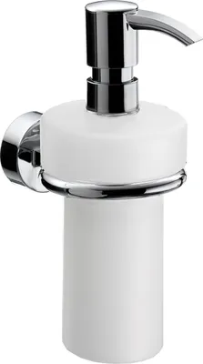 Produktbild von EMCO Emco Flüssigseifenspender RONDO 2 Beh und Dosierpumpe Kunststoff chrom