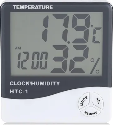 Image de Thermomètre d'intérieur digital LCD Hygromètre Température Humidité avec réveil