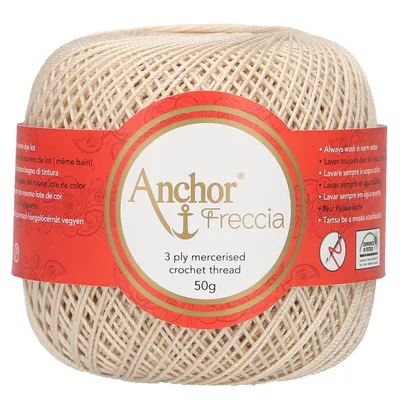 Produktbild von Anchor Freccia Stärke 8 4771008-00387 beige Häkelgarn, 100 % Baumwolle