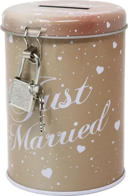 Produktbild von Spardose Hochzeit Just Married rosegold