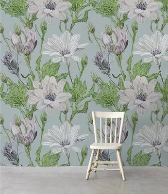 Produktbild von Coloray Fototapete 360x250 cm Vlies-Fototapete - Utensilien Gänseblümchenblumen