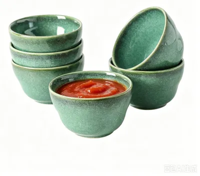 6 Mini-Porzellan-Dessertschalen, 10×6 cm, mikrowellengeeignet