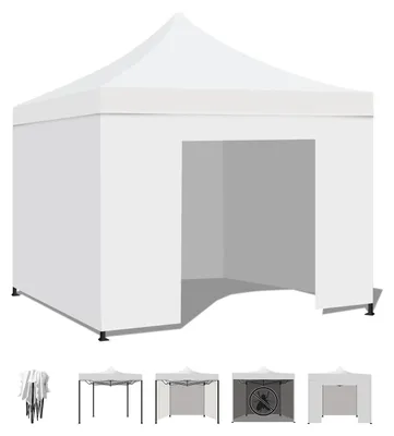 Immagine prodotto di Taman Tenda / Gazebo Per Giardino 3X3 Impermeabile Tendone Pieghevole Per Fiere E Mercati Colore Bianco