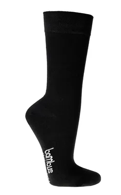 Produktbild von Bambus Viskose Socken ohne Gummi Softrand Damen Herren Schwarz Gr. 35-38 3 Paar