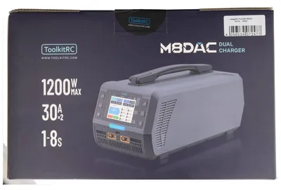 Zdjęcie produktu dla Ładowarka ToolkitRC M8DAC – wysokowydajna ładowarka o mocy do 1200 W