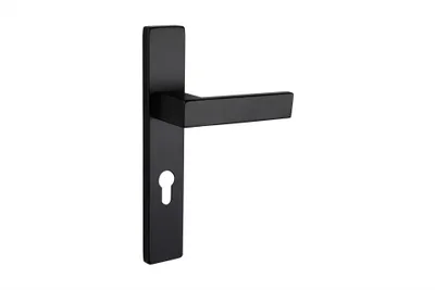Produktbild von Lavuzo Türgriffe Imperio Schwarz mit rechteckigem Schild PC72 - Pro Set