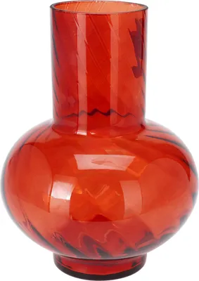 Image de Vase en verre 23 x17cm, rouge foncé