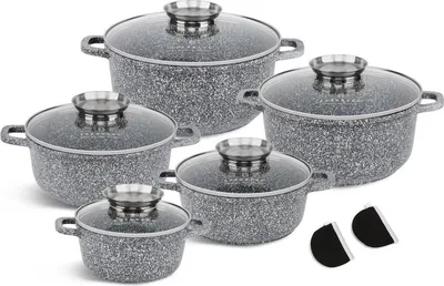 Produktbild von 10-teiliges Luxus-Pfannenset aus geschmiedetem Aluminium