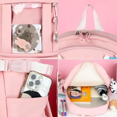 Produktbild von Schulrucksack, mit Zubehör und Plüschtier, für Schule