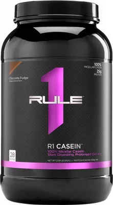 Produktbild von Rule1 R1 Casein Protein (2lbs) Chocolate Fudge - Eiweiße - Kasein
