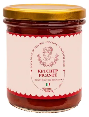 Produktbild von Pikanter Ketchup ohne Zucker „Senza Zuccheri Piccante“ 280 g – Nonna Libera