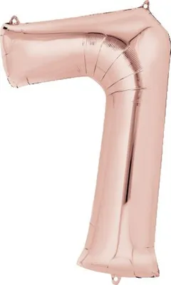 Produktbild von amscan® 3621801 Folienballon XXL Zahl 7 - rose gold