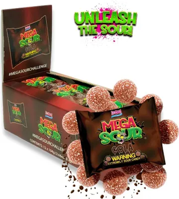 Obrázek produktu pro Barnetts Display #MegaSourChallenge Cola 12x104g