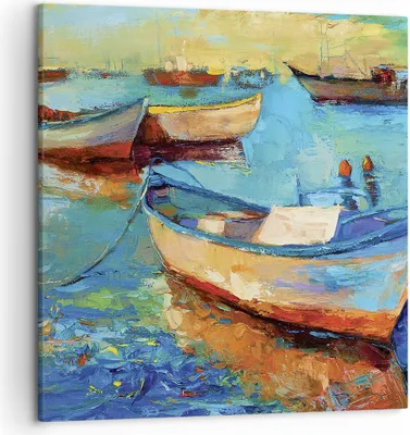 Produktbild von Bild auf Leinwand - Leinwandbild - Einteilig - £ódŸ Hafen Bunt - 50x50cm - Wand Bild - Wanddeko - Wandbilder - Leinwanddruck - Bilder - Wanddekoration - Leinwand bilder - Wandbild - AC50x50-4160