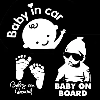 Immagine prodotto di [3 pezzi] Adesivo per auto Baby on Board (Bambino in auto)