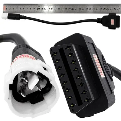 Produktbild von Yamaha Motorrad OBD2 Adapter kompatibel mit 3-Pin Diagnoseanschluss