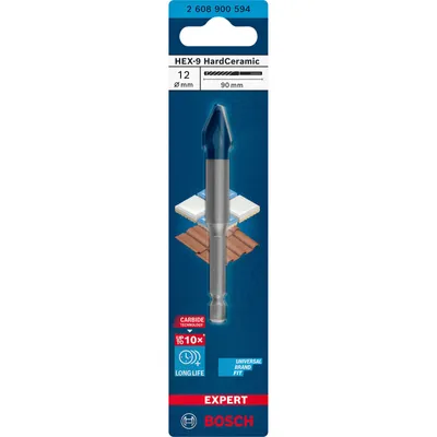 Immagine prodotto di Bosch 2608900594 Bosch EXPERT HEX-9 HardCeramic Bohrer, 12x90mm