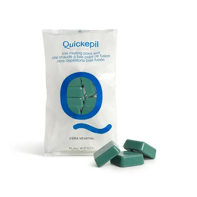 Obrázek produktu pro Tvrdý vosk na depilaci QUICKEPIL zelený 1kg