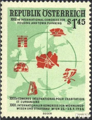 Produktbild von Briefmarken Österreich 1956 Mi 1027 (kompl.Ausg.) postfrisch Städtebaukonferenz