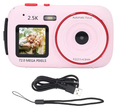 Obrázek produktu pro Digitální fotoaparát, 72 MP, 2,5K, dvojitý displej, 16násobný zoom, automatické zaostřování, stabilizace obrazu, automatický režim, citlivý na světlo, 750 mAh, selfie na cesty