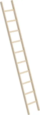 Produktbild von Günzburger Steigtechnik Sprossen-Anlegeleiter Holz ohne Traverse 10 Sprossen - 033110