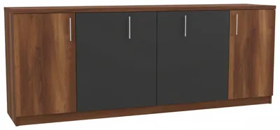 Produktbild von Elegantes Sideboard Moderner Stil Braun, Schwarz Holzrahmen