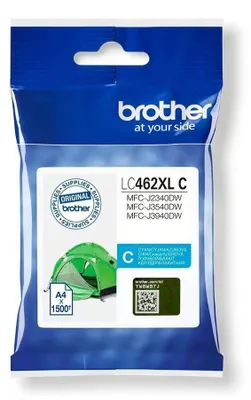 Zdjęcie produktu dla Brother LC462XLC, Wysoka (XL) wydajność, Cyjan, 1 szt., 1500 stron(y), Jednopak