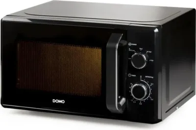 Obrázek produktu pro Domo DO2520, Pracovní deska, Samostatná mikrovlnná trouba, 20 l, 800 W, Knoflíky, Otočné, Černá