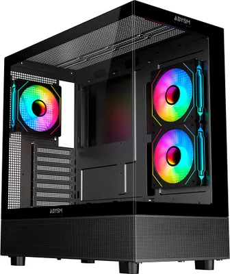 Produktbild von Abysm Danube Sava H400 Prime ARGB Cristal Templado USB-C 3.2 Negra