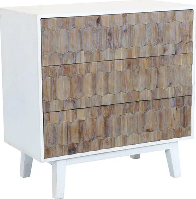 Immagine prodotto di Milani Home - cassettiera bianca in legno 88 x 45 x 89 cm, con cassetti, per salotto, camera, ingresso e sala da pranzo