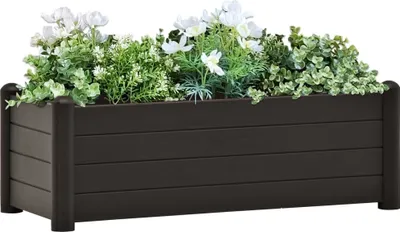 Obrázek produktu pro Maison Exclusive – Zvýšený záhon PP, antracitová barva, 100 × 43 × 35 cm