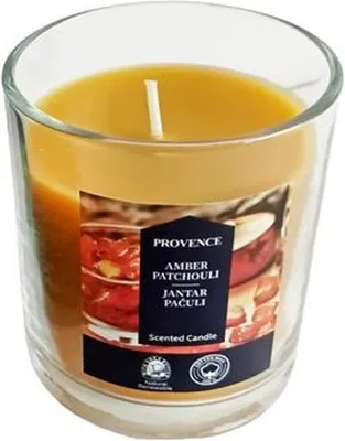 Obrázek produktu pro Provence SVÍČKA VE SKLE JANTAR PAČULI 7X8CM_EXTUTC
