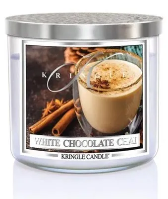 Zdjęcie produktu dla Świeca zapachowa Kringle Candle, White Chocolate Chai, 3 knoty, 411g