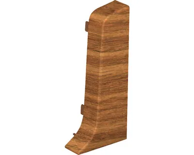 Produktbild von Prinz Endstücke für Klemm-Sockelleiste mit Kabelkanal Nussbaum 50 mm