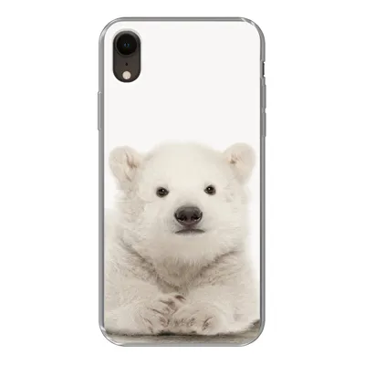 Produktbild von MuchoWow® Handyhülle Schutzhülle Hülle für iPhone XR Eisbär - Tiere - Kinder - Weiß - Jungen - Mädchen Silikon Softcase Handy Hülle - Schutzdeckel