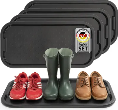 Produktbild von Schuhabtropfschale, Abtropfwanne Schuhe, 5 Stück, 39x79x2 cm