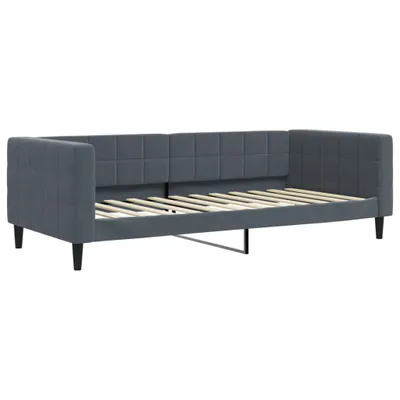 Image de vidaXL Lit de jour gris foncé 100x200 cm velours