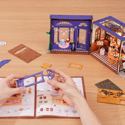 Obrázok produktu pre 3D puzzle, DIY mini domček s čajovňou, Rolife, 304 dielikov