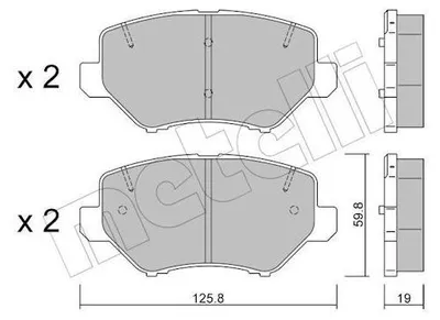 Produktbild von METELLI Bremsbeläge Satz Vorne Bremsklötze für OPEL Corsa F 22-1463-0
