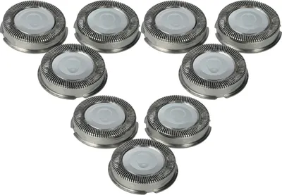 Produktbild von vhbw 9x Ersatz-Scherköpfe kompatibel mit Philips HQ4607, HQ4608, HQ460, HQ4601, HQ4609, HQ4610, HQ4625, HQ4800, HQ4630, HQ468 Elektrorasierer, Silber