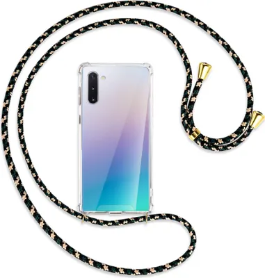 Produktbild von Handykette Backcover-Schutzhülle mit Band (Metall goldfarben) für Samsung Galaxy Note 10 (N970) - camouflage