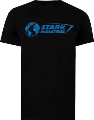 Image de Marvel - T-shirt pour homme "Stark Industries" TV414 (XL) (Noir/Bleu)