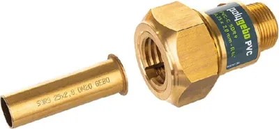 Image de GEBO Armaturen polygebo, laiton-KLV, série 331, PVC, type MAP, 25x2,8 mm, 3/4", PVC-C, 1 pièce.