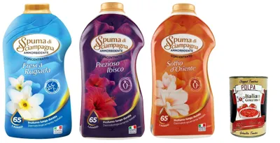 Produktbild von Spuma di Sciampagna Testpaket Konzentrierter Weichspüler 65 Wäschen 3x 1300ml + Italian Gourmet polpa 400g