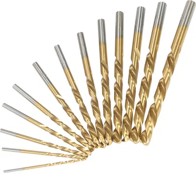 Produktbild von 13tlg. Linkshänder-Bohrer-Set M2 HSS mit Titan-Nitrid-Beschichtung (1/16" - 1/4")
